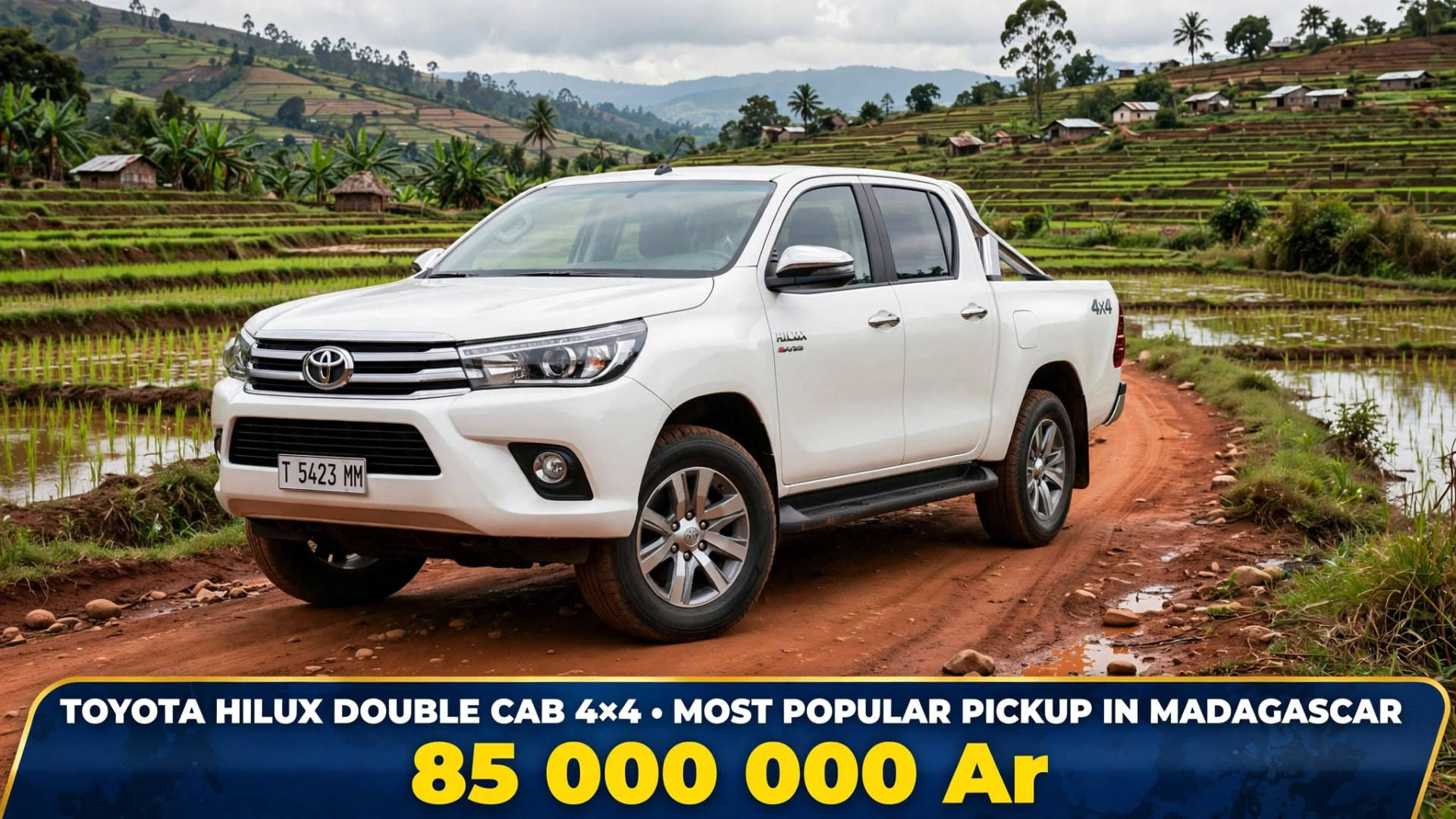 Toyota Hilux blanche 4x4