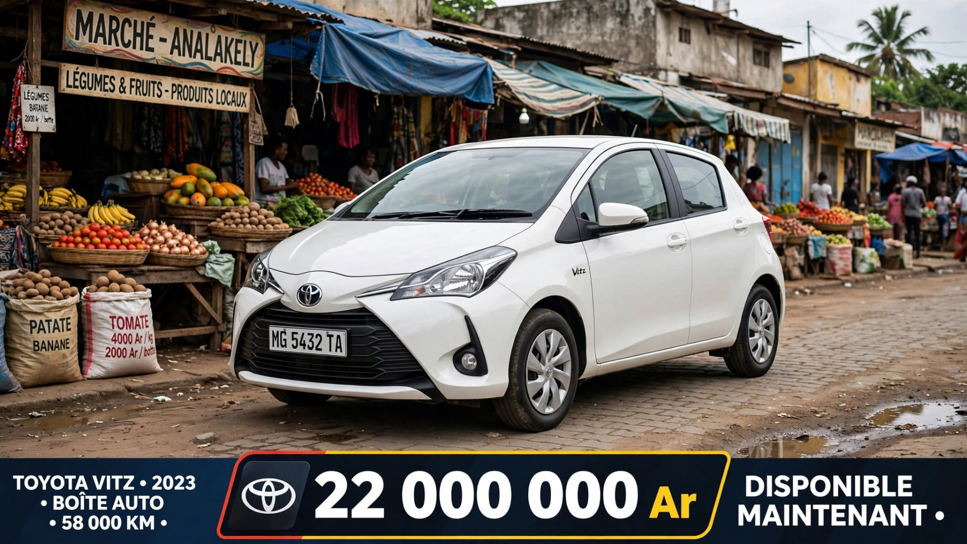 Toyota Vitz blanche